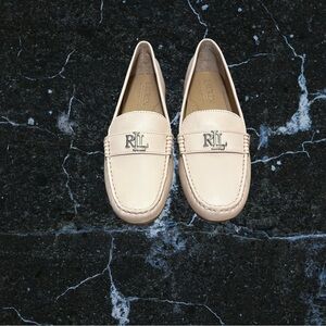 Lauren Ralph Lauren Barnsbury Size 9  Nappa Leather Driving Flat Soft Pink